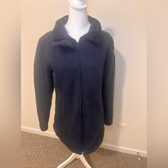 The North Face Caroluna Diamond Quilted Fleece Lined Navy Blue Jacket Size XL - Picture 1 of 7